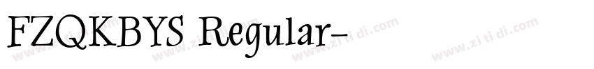 FZQKBYS Regular字体转换